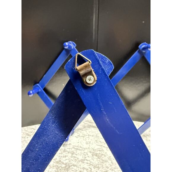 2 Vintage 10-Peg Large Blue Wood Accordion Wall Hanging Rack 20 Pegs Total! - Picture 6 of 8